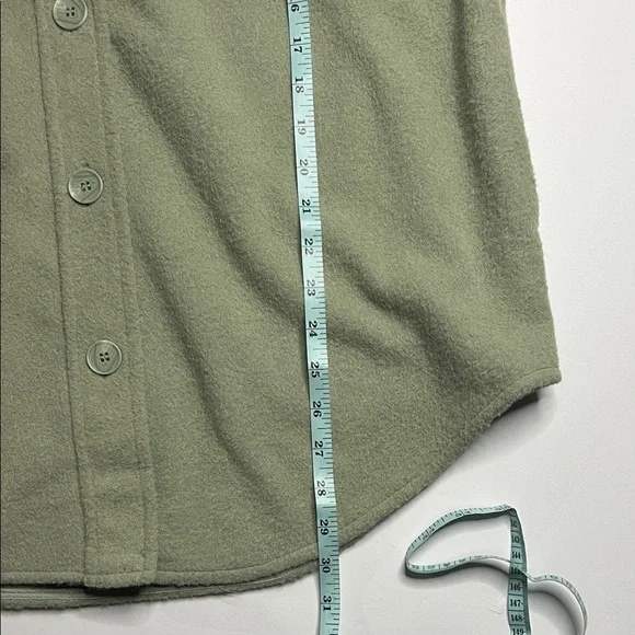 Joie Light Green Fleece  Shacket - Picture 8 of 11
